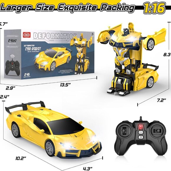 Transform Remote Control Car 1:16 | RC Cars for Boys 3-5 6-8 | - Picture 2 of 9
